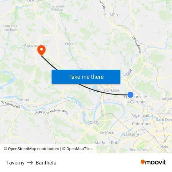 Taverny to Banthelu map