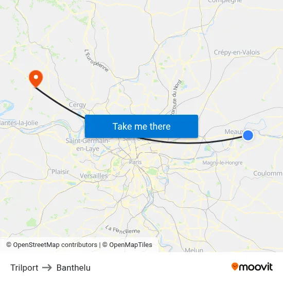 Trilport to Banthelu map