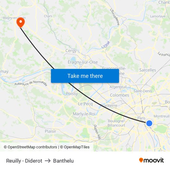 Reuilly - Diderot to Banthelu map