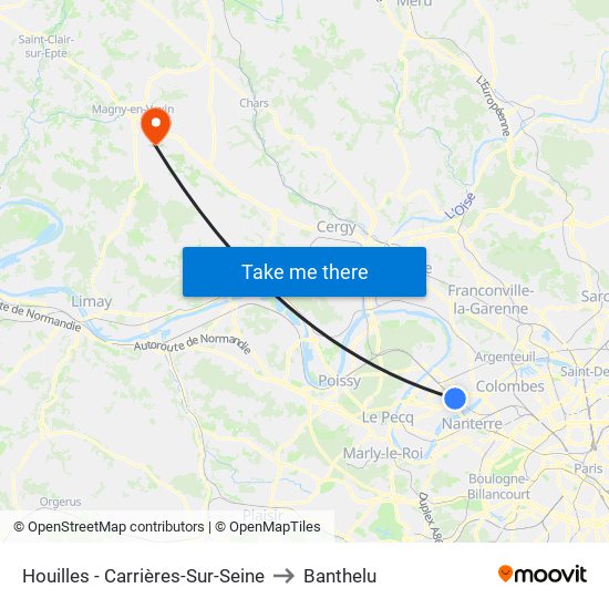 Houilles - Carrières-Sur-Seine to Banthelu map