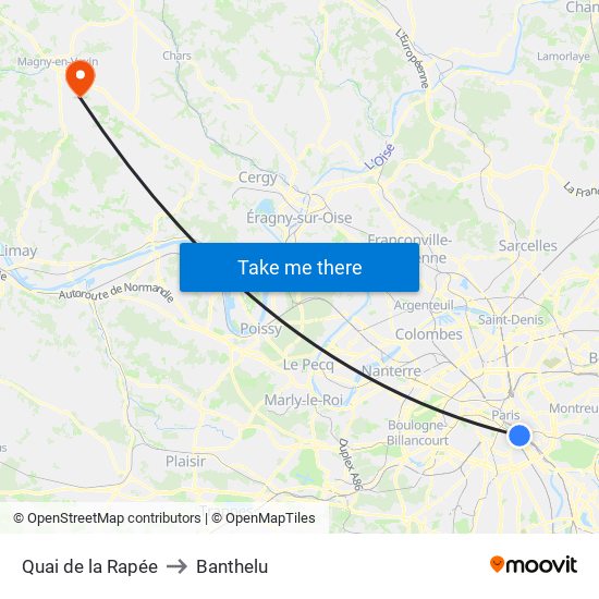 Quai de la Rapée to Banthelu map