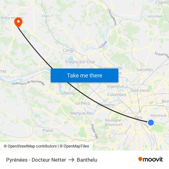 Pyrénées - Docteur Netter to Banthelu map