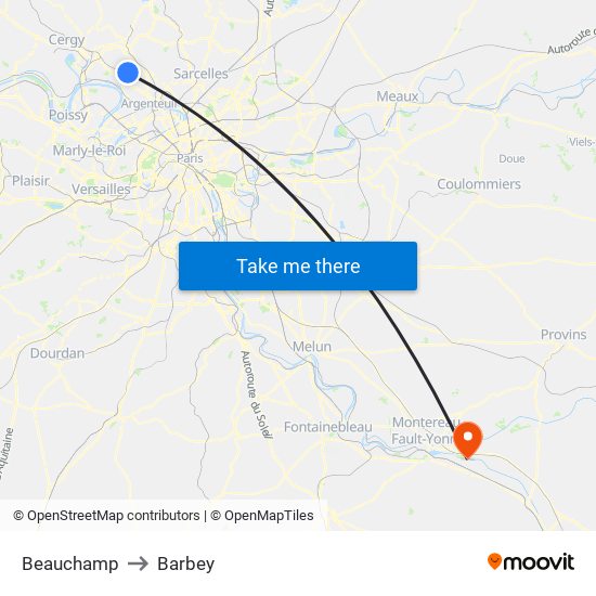 Beauchamp to Barbey map