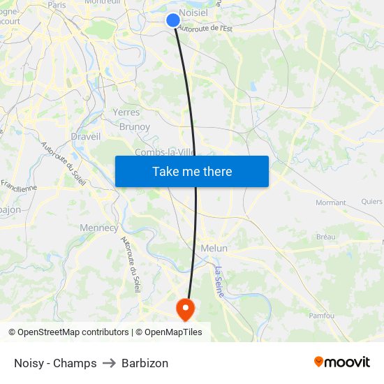 Noisy - Champs to Barbizon map