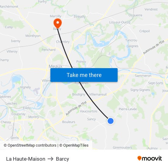La Haute-Maison to Barcy map