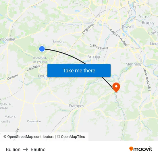 Bullion to Baulne map