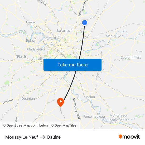 Moussy-Le-Neuf to Baulne map