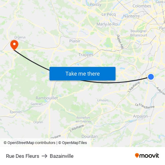 Rue Des Fleurs to Bazainville map