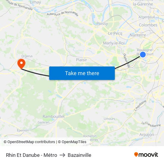 Rhin Et Danube - Métro to Bazainville map