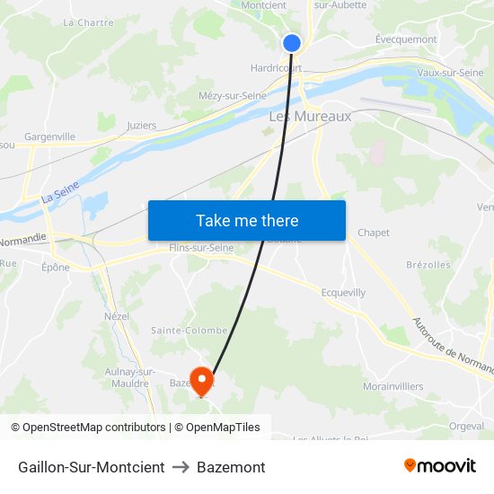 Gaillon-Sur-Montcient to Bazemont map