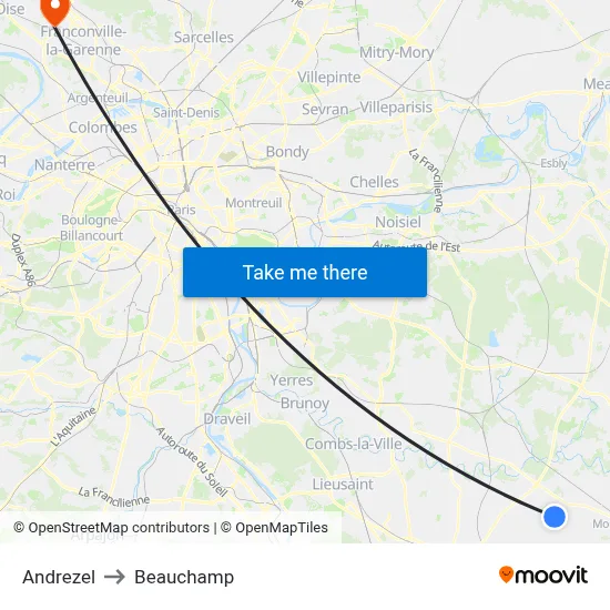Andrezel to Beauchamp map