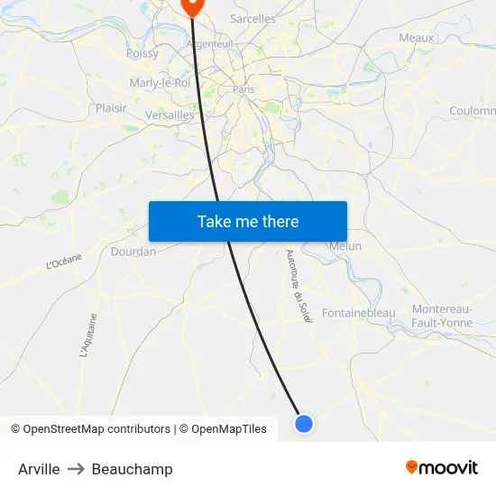 Arville to Beauchamp map