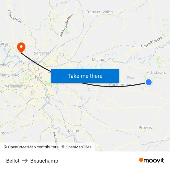 Bellot to Beauchamp map