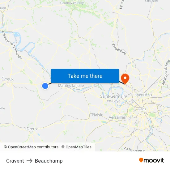 Cravent to Beauchamp map