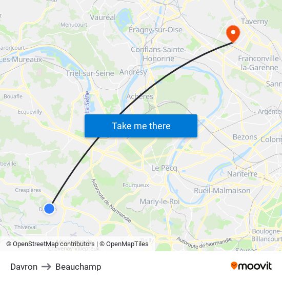 Davron to Beauchamp map