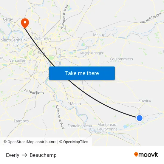 Everly to Beauchamp map