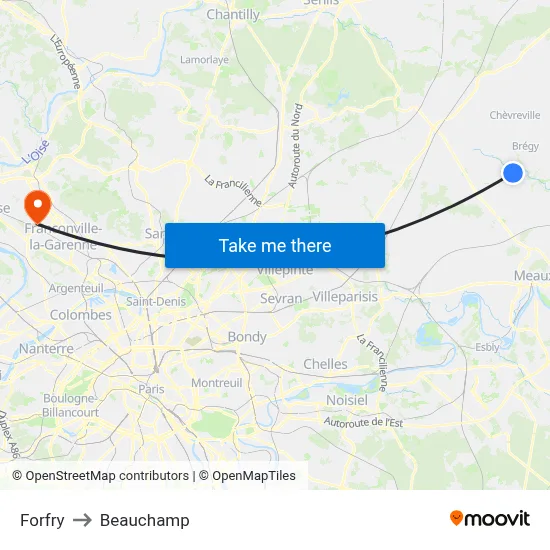 Forfry to Beauchamp map
