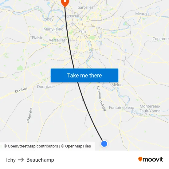 Ichy to Beauchamp map