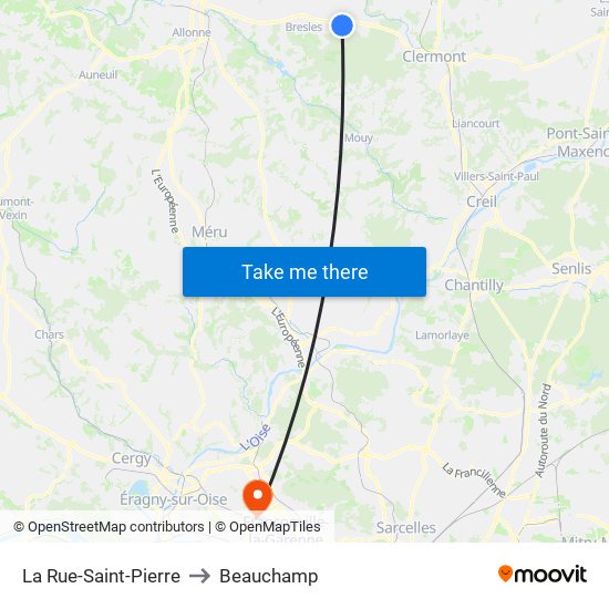 La Rue-Saint-Pierre to Beauchamp map