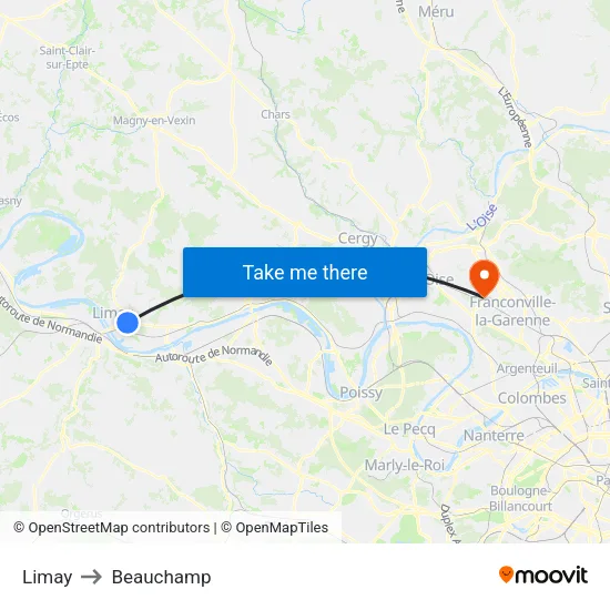 Limay to Beauchamp map
