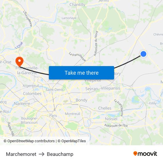 Marchemoret to Beauchamp map