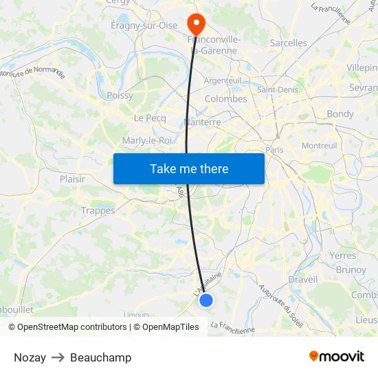 Nozay to Beauchamp map