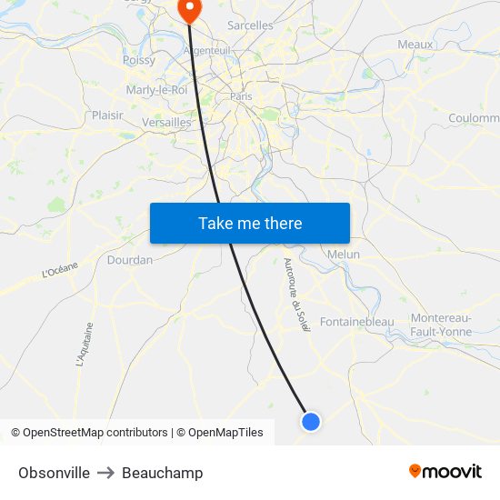 Obsonville to Beauchamp map