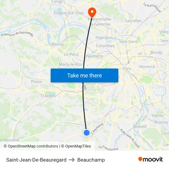 Saint-Jean-De-Beauregard to Beauchamp map