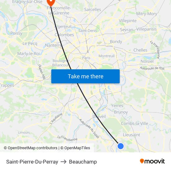 Saint-Pierre-Du-Perray to Beauchamp map