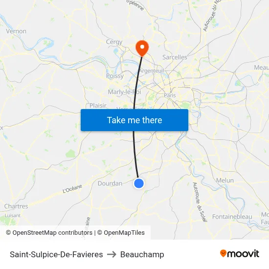 Saint-Sulpice-De-Favieres to Beauchamp map
