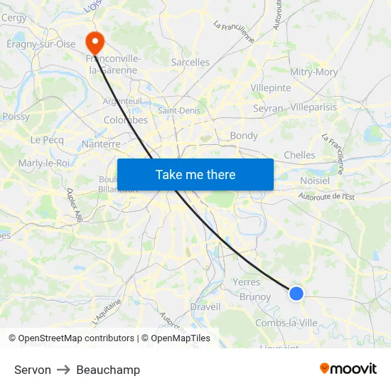 Servon to Beauchamp map