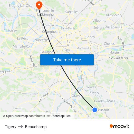Tigery to Beauchamp map