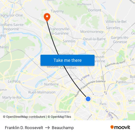 Franklin D. Roosevelt to Beauchamp map