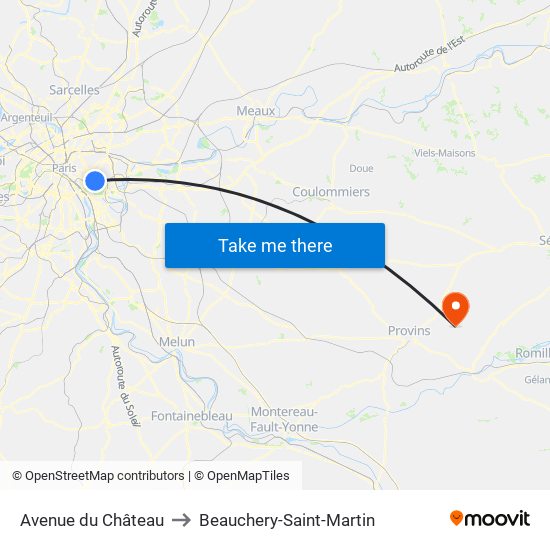 Avenue du Château to Beauchery-Saint-Martin map