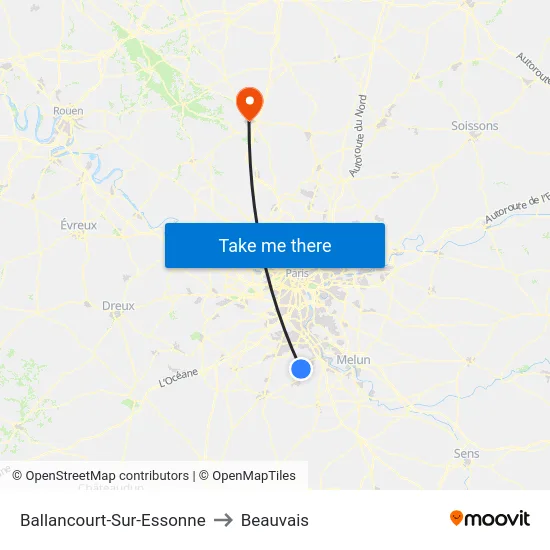 Ballancourt-Sur-Essonne to Beauvais map