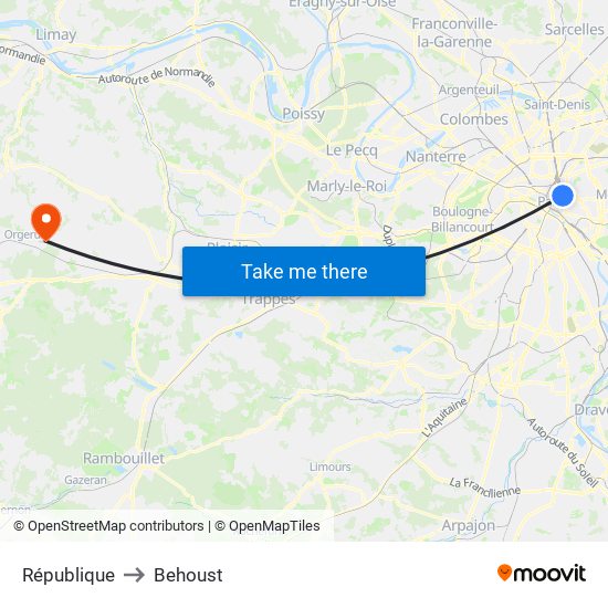 République to Behoust map