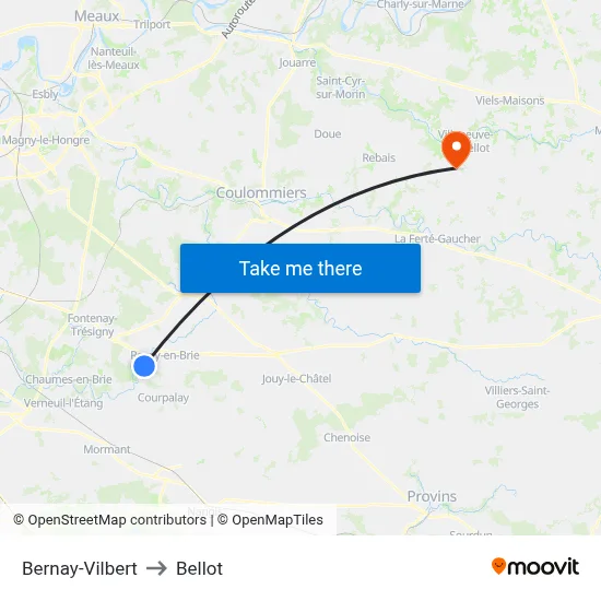 Bernay-Vilbert to Bellot map
