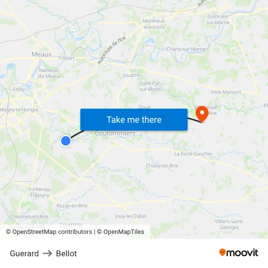 Guerard to Bellot map