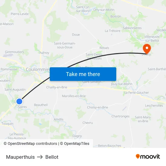 Mauperthuis to Bellot map