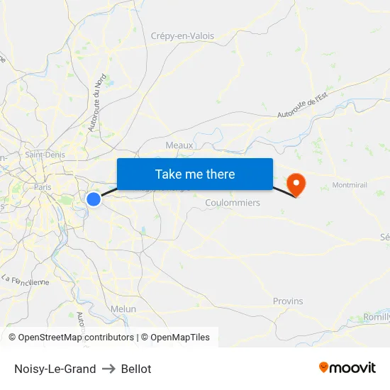 Noisy-Le-Grand to Bellot map