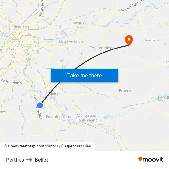 Perthes to Bellot map