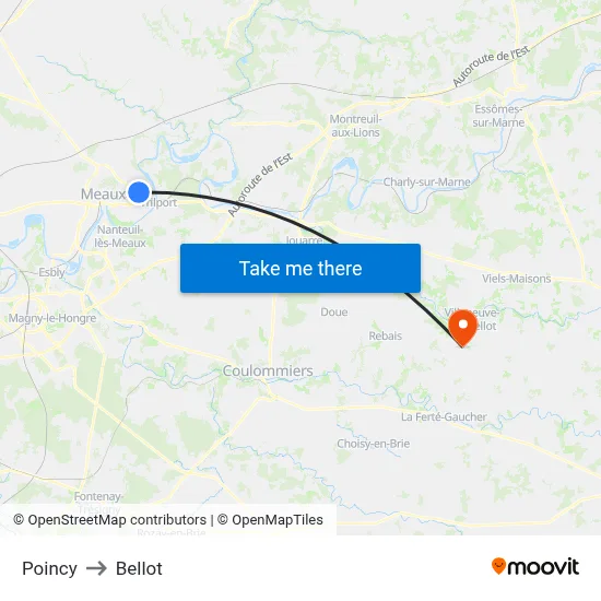 Poincy to Bellot map