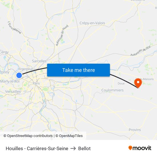 Houilles - Carrières-Sur-Seine to Bellot map