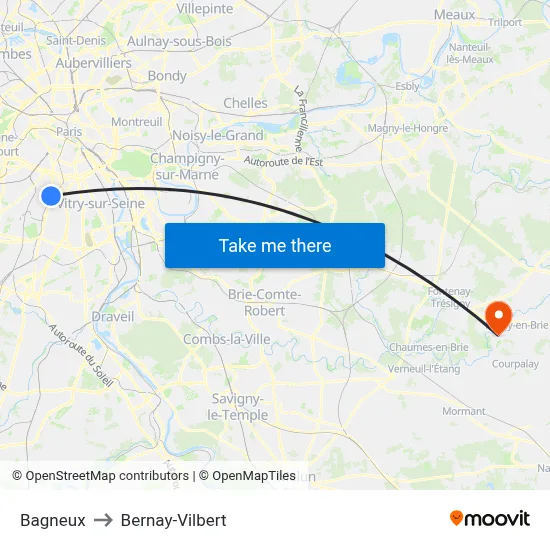 Bagneux to Bernay-Vilbert map