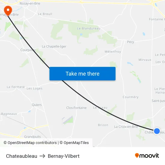 Chateaubleau to Bernay-Vilbert map
