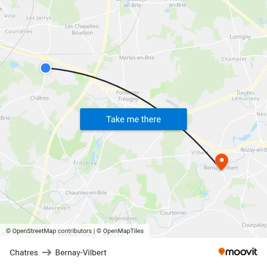 Chatres to Bernay-Vilbert map