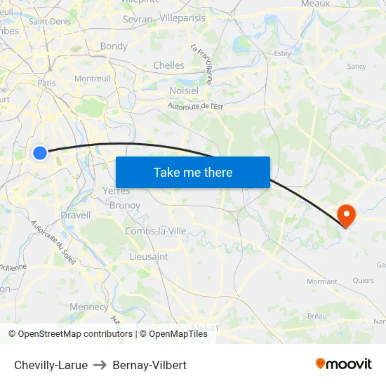Chevilly-Larue to Bernay-Vilbert map