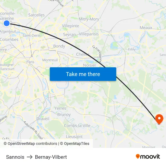 Sannois to Bernay-Vilbert map
