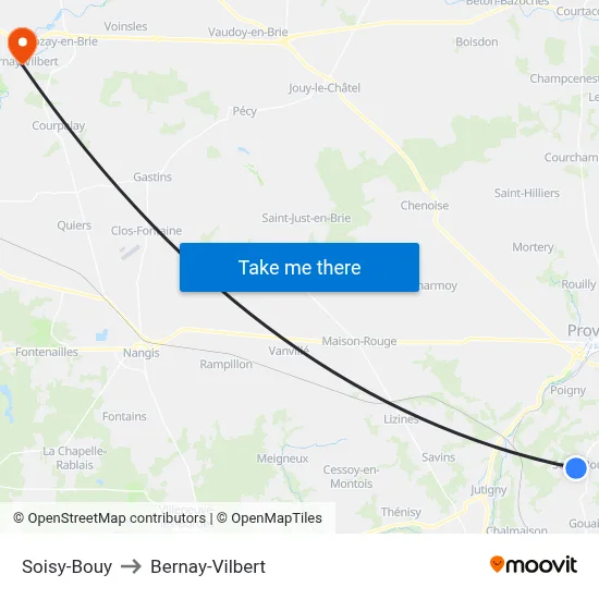 Soisy-Bouy to Bernay-Vilbert map