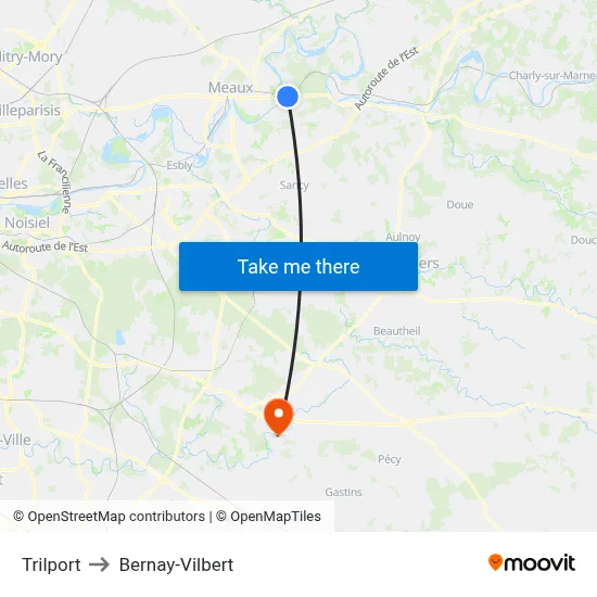Trilport to Bernay-Vilbert map